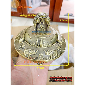 Mua Gạt Tàn Nắp Voi Bằng Đồng Vàng Kích Thước 14x12cm  Nặng 07 Kg - Đồ Thờ Hiên Lượng