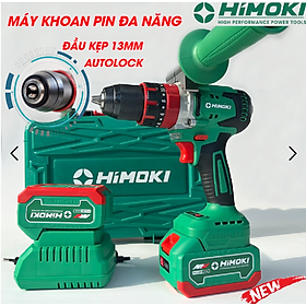 Máy Khoan Pin Bê Tông 3 Chức Năng HIMOKI 13mm 21V Pin 10 Cell - Motor 100% Dây Đồng Không Chổi Than - Bảo Hành 12 Tháng