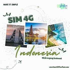 Sim 4G du lịch Indonesia [Giá rẻ - Hỗ trợ 24/7