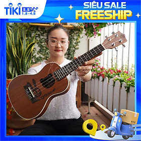  Đàn Ukulele Concert CHARD U-24CT, Gỗ Sapele, Âm thanh trong trẻo - Hàng Chính Hãng