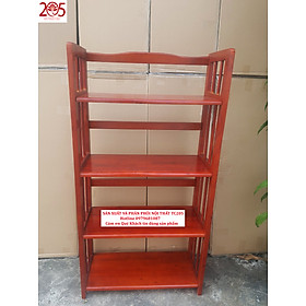 KỆ SÁCH 4 TẦNG 60cm TC205 - gỗ cao su 100% - MUA TẠI TC205 CHỈ CÓ LỜI TO