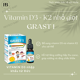 Dung dịch nhỏ giọt bổ sung vitamin K2 D3 cho trẻ GRAST 1 (10ml)