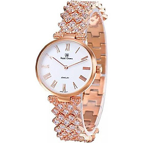 Đồng hồ nữ chính hãng Royal Crown 2601 dây đá vỏ vàng hồng