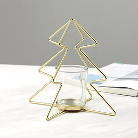 Christmas Candlestick Holder Xmas Tabletop Tealight Holders Party Supplies Christmas Candle Holder for Table Home Decoration