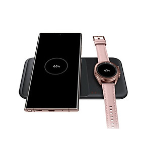 Mua Đế Sạc Không Dây Samsung Duo Wireless Charger P4300 (2021) Sạc Cùng Lúc 2 Sản Phẩm Điện Thoại Và Đồng Hồ Thông Minh - Hàng Chính Hãng Samsung Việt Nam Phân Phối