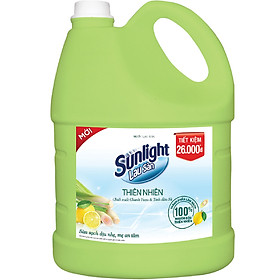 Nước Lau Sàn Sunlight Thiên Nhiên Chiết Xuất Chanh Yuzu & Tinh Dầu Sả 3.6Kg