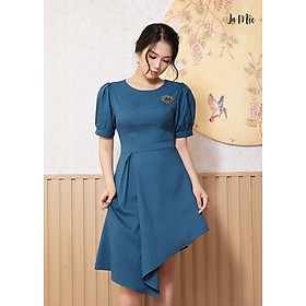 Đầm Xòe Lụa Crep Tay Xếp Phồng Maxivic, La Mộc - LM012240