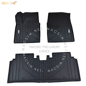 Thảm lót sàn xe ô tô cao cấp KIA EV6 2022-2023 nhãn hiệu Macsim 3W - chất liệu nhựa TPE đúc khuôn cao cấp - màu đen