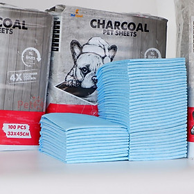 Túi tã lót chuồng cho chó mèo thú cưng, lót lồng khay vệ sinh, sàn xe charcoal than carbon hoạt tính cỡ S 33x45, M 45x60