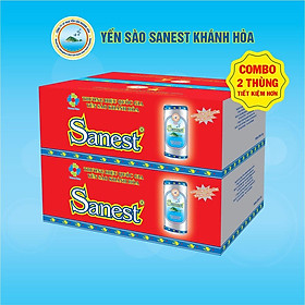 [Combo 2 thùng] Nước giải khát Yến sào Khánh Hòa Sanest đóng lon 190ml, thùng 30 lon