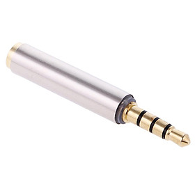 Gold Plated Stereo Audio Adapter 2.5mm Male to 3.5mm Female Jack for Headphone Microphone