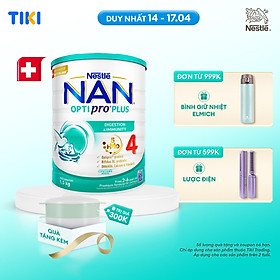 Sữa Bột Nestlé NAN OPTIPRO PLUS 4 1500g/lon với 5HMO Hỗ trợ Đề Kháng - Tiêu Hóa - Trí Não & Chiều Cao (Dành cho trẻ từ 2-6 tuổi) - Tặng Bộ xửng hấp 2 ngăn Inochi