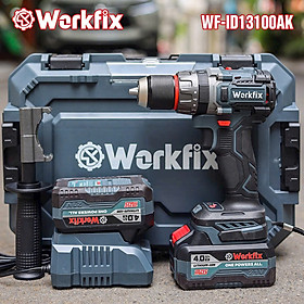 Mua Máy khoan pin Workfix  Đầu Kẹp 13 Ly HM-ID100AK Lực Siết 100N.M - Máy khoan 3 Chức Năng - Bảo Hành chính hãg 6 tháng