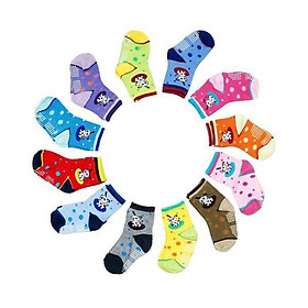 Combo 6 đôi tất chống trơn cho bé (giao màu ngẫu nhiên theo giới tính bé)