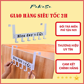 Móc Treo Quần áo , Vật Dụng Gắn Sau Cánh Cửa Có 6 Móc Nice day Tùy Chọn Màu - Hàng Chính Hãng