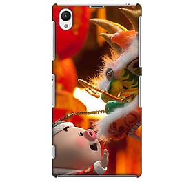 Ốp lưng dành cho điện thoại SONY Z1 Heo Múa Lân