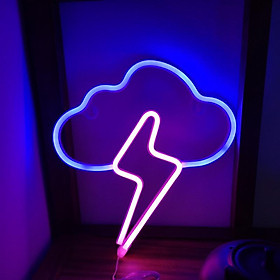 Mua Đèn led NEON treo tường  trang trí phòng ngủ dùng pin và USB nhiều kiểu dáng decor phòng ngủ