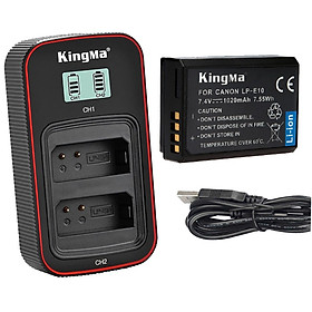 Pin sạc Ver 3 Kingma cho Canon LP-E10 (Sạc Type C siêu nhanh), Hàng chính hãng