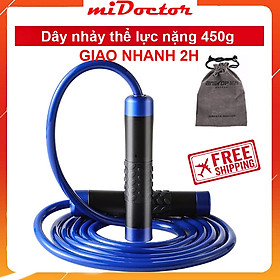 Hình ảnh Dây Nhảy Thể Lực Cao Cấp miDoctor Nặng 450g - Luyện Võ Thuật, Boxing, Muay Thái (Tặng Túi)