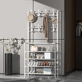 Mua Kệ Để Giày Dép Chữ L Thông Minh Đa Năng 4 Tầng Có Móc Treo Quần Áo  Nón  Túi Xách Tiện Lợi Sang Trọng Và Đồ Dụng Khác Tiện Lợi