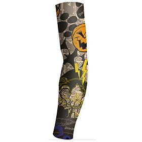 Halloween Props Sleeves Tattoo Sleeves Sunscreen UV Protection Cooling Outdoor Sports Riding Elastic Nylon Sleeves