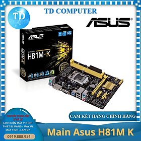 Mainboard Asus H81M K (Socket 1150, DVI+VGA, DDR3) - Hàng chính hãng Viết Sơn phân phối