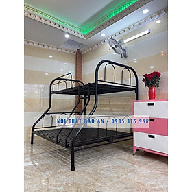 Mua Giường sắt hai tầng BẢO AN tầng trên 1m2 tầng dưới 1m4 màu Đen