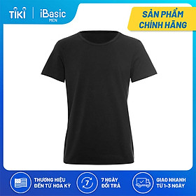 Áo thun nam cotton mặc nhà tay ngắn basic iBasic HOMM012-1 - Đen - XL