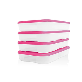 Bộ 4 hộp đựng thực phẩm Tupperware Trữ Đông Gen I Medium 650ml
