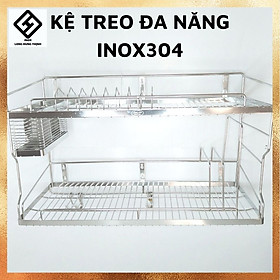 Kệ treo đa năng INOX304 cao cấp 100%, nội thất gia dụng phòng bếp tiện lợi, kệ treo 4 trong 1, đủ loại kích thước (28x70, 28x80, 28x90) cm