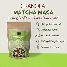 Granola Matcha Maca HAPPIOHA - Ngũ Cốc Ăn Sáng Ngũ Cốc Ăn Kiêng Không