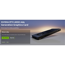Mua Card đồ họa Nvidia RTX 4000 ADA 20GB GDDR6 - Hàng Chính Hãng