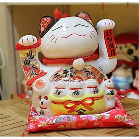 Mua Mèo thần tài 22 cm khai vận phát tài ngũ phúc lâm môn