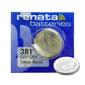 Pin đồng hồ Thụy Sỹ RENATA 381 / SR1120SW oxit bạc Made in Swiss (Dạng Vỉ 10 Viên)