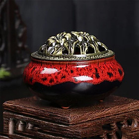 Lư xông trầm hương đỉnh đốt nhang gốm sứ