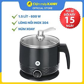 Mua Ca nấu đa năng Mishio MK214 đen 1.5 lít - Hàng chính hãng