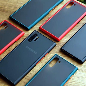 Ốp lưng trong nhám Samsung Galaxy Note 10 Plus viền dẻo màu chống sốc