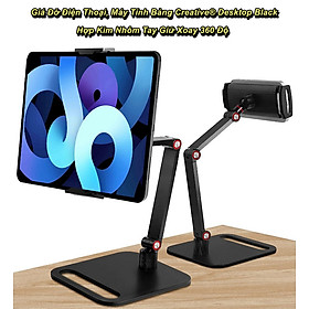 Giá Đỡ Máy Tính Bảng Desktop Tablet Stand Hợp Kim Nhôm Tay Giữ Xoay 360 Độ - Home Decor Furniture