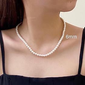 Vòng Cổ Ngoc Trai Nhân Tạo Thanh Lịch Dễ Phối Đồ Thời Trang