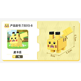 Pokemon đồ chơi lắp ráp, tuyển tập Minecraft, Pokemon Quest, mẫu ngẫu nhiên - Tặng kèm thẻ bài Pokemon