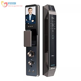 Mua KHOÁ CỬA DEMAX SL968 CNC GREY FACE ID - APP WIFI VIDEO CALL CHUÔNG HÌNH - Hàng Chính Hãng