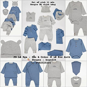 Set quần áo sơ sinh gồm 11 món GEOGRE_UK size 6-9m