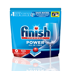 Viên Rửa Chén Bát Hương Chanh Finish Powerball Power All In 1 Max