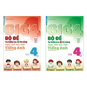 [Download Sách] Combo BIG 4: Bộ Đề Tự Kiểm Tra 4 Kỹ Năng Nghe - Nói - Đọc - Viết TIẾNG ANH LỚP 4 (Cơ Bản Và Nâng Cao) - Trọn bộ 2 cuốn/ Tặng Kèm Bookmark Happy Life