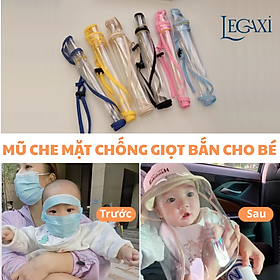Mũ Kính Trong suốt Chắn Giọt Bắn Cho Bé, Mũ Chắn Bụi, Gió, Mưa Bảo Vệ Mặt Khi Nấu Ăn