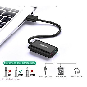 Cáp sound USB 2.0 to 3.5mm chính hãng Ugreen UG-30724 cao cấp