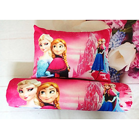 Mua Set vỏ gối nằm và vỏ gối ôm mẫu Elsa hồng