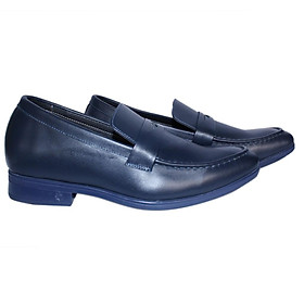 Giày tăng chiều cao Huy Hoàng da bò màu xanh đậm HT7555