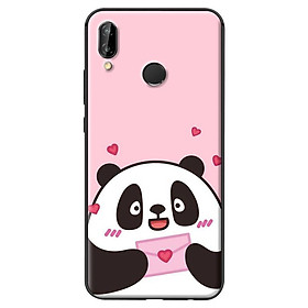 Ốp in cho Huawei Nova 3E Panda Nền Hồng - Hàng chính hãng