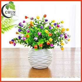 Mua Bình hoa lụa nụ hồng cắm sẵn để bàn giáo viên  bàn làm việc  trang trí kệ tủ  giá sách  làm đạo cụ chụp ảnh